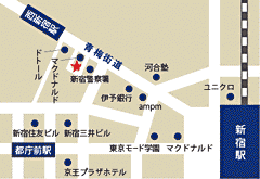 ブラックビズ新宿店の地図